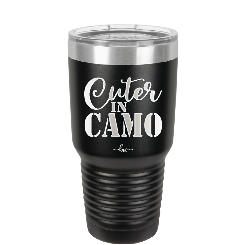 Cuter in Camo - Laser Engraved Stainless Steel Drinkware - 2243 -