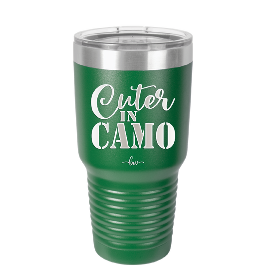 Cuter in Camo - Laser Engraved Stainless Steel Drinkware - 2243 -