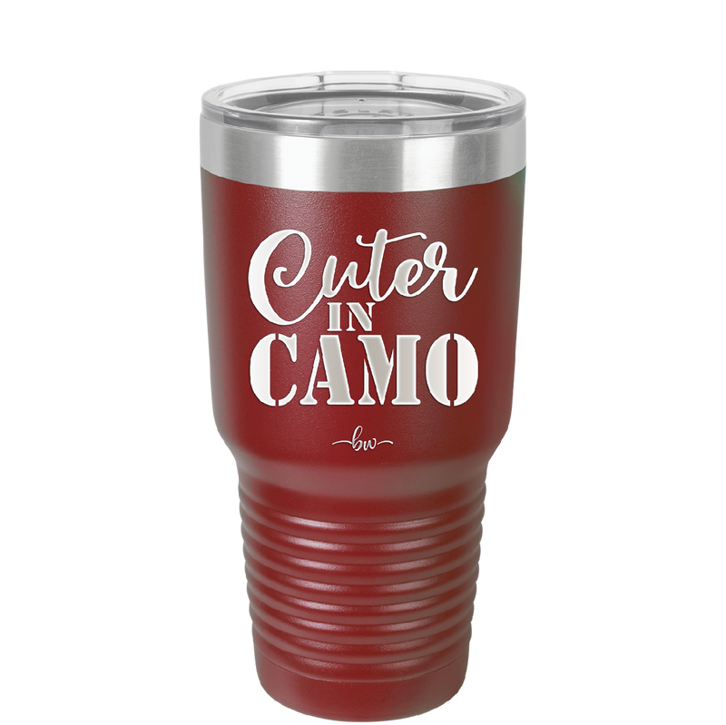 Cuter in Camo - Laser Engraved Stainless Steel Drinkware - 2243 -