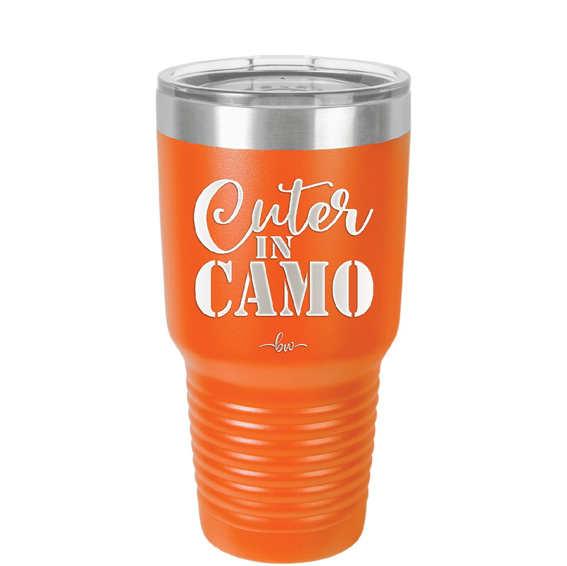 Cuter in Camo - Laser Engraved Stainless Steel Drinkware - 2243 -