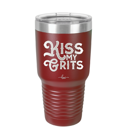 Kiss My Grits - Laser Engraved Stainless Steel Drinkware - 2251 -