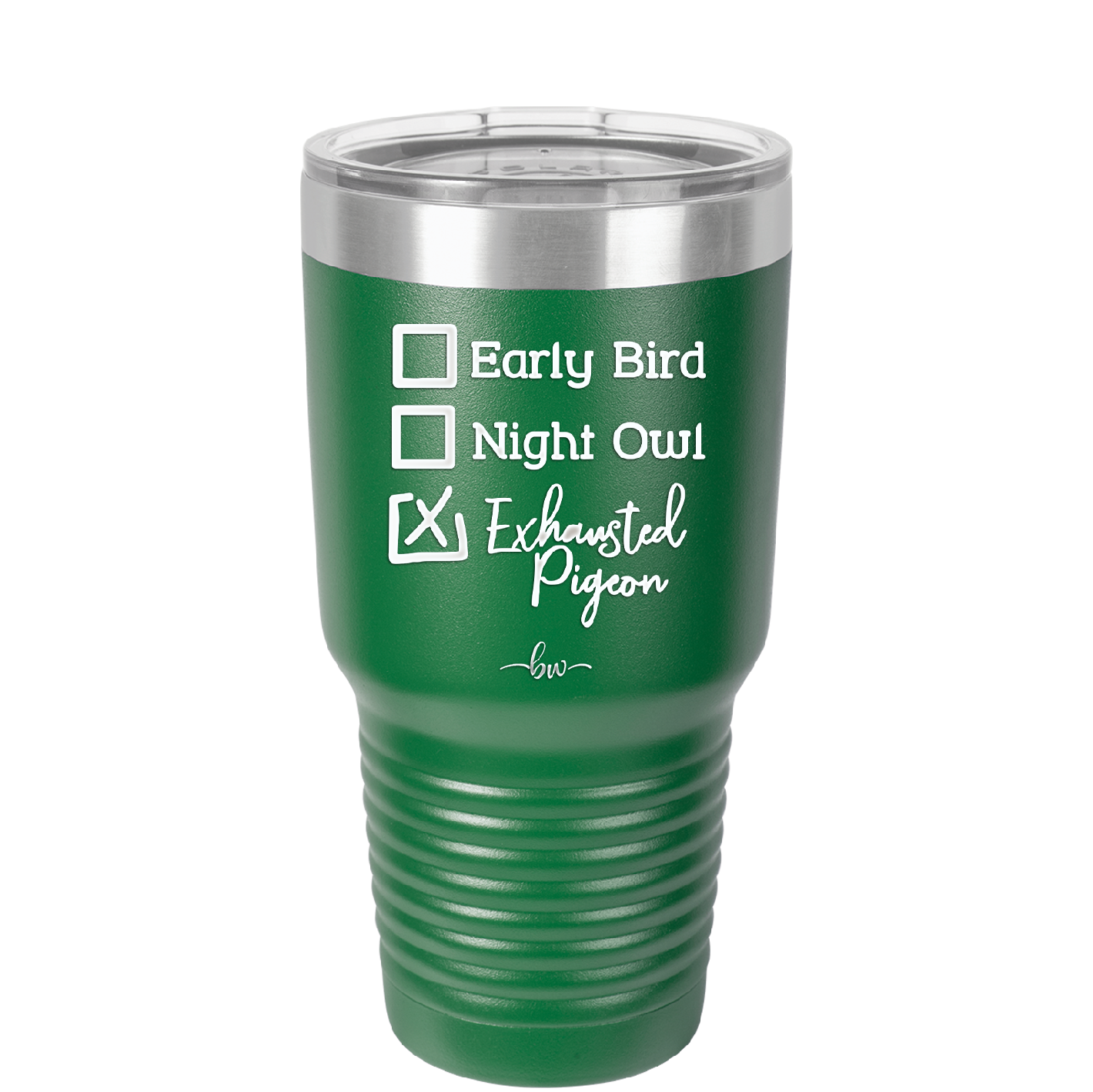 Exhausted Pigeon - Laser Engraved Stainless Steel Drinkware - 2287 -