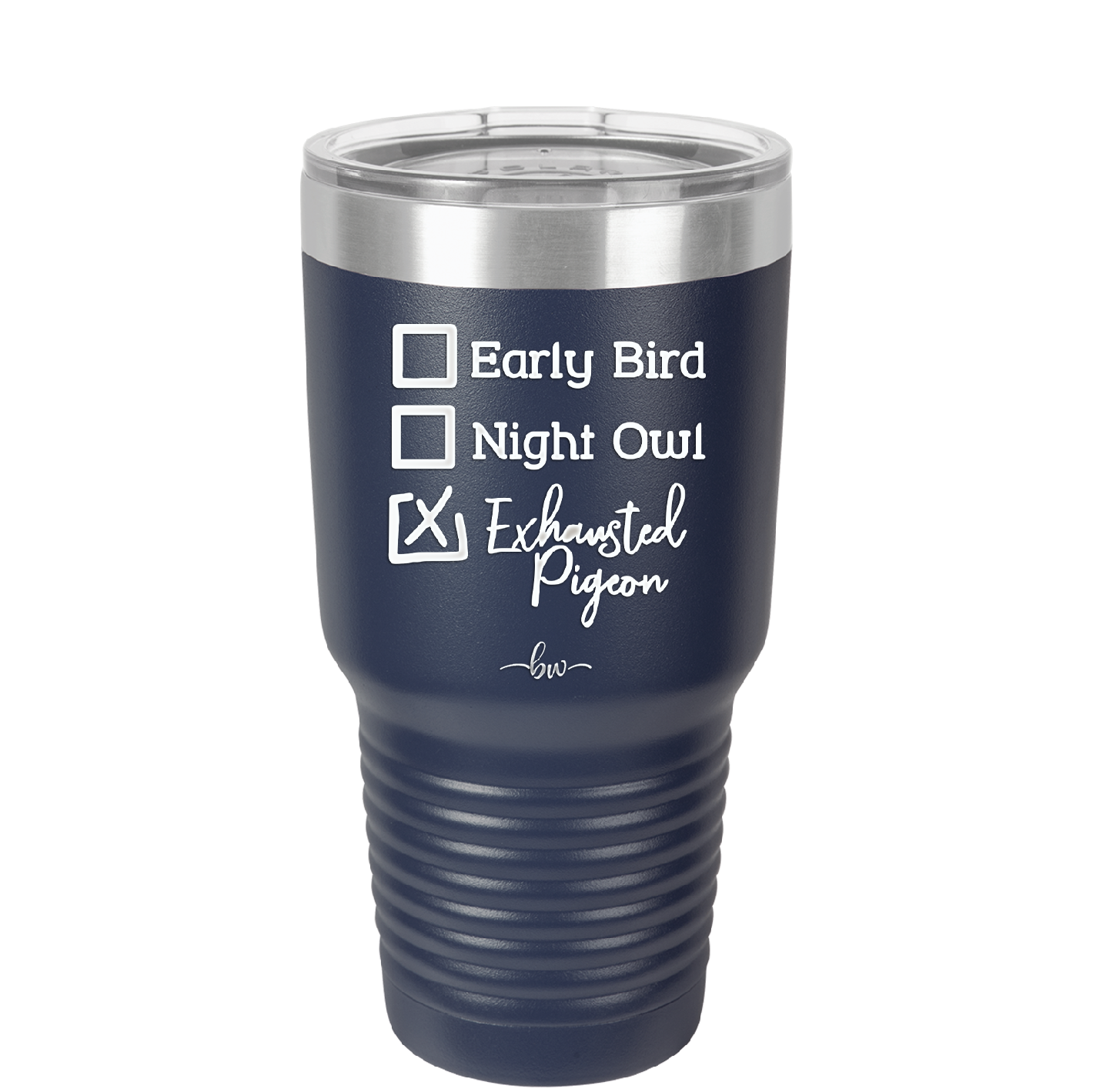 Exhausted Pigeon - Laser Engraved Stainless Steel Drinkware - 2287 -