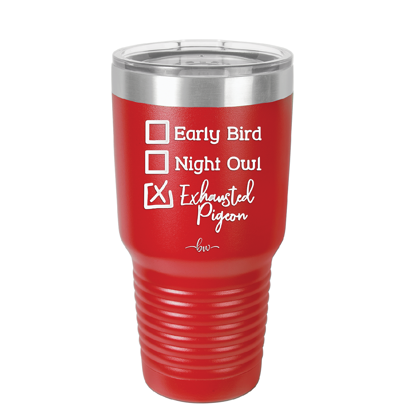 Exhausted Pigeon - Laser Engraved Stainless Steel Drinkware - 2287 -