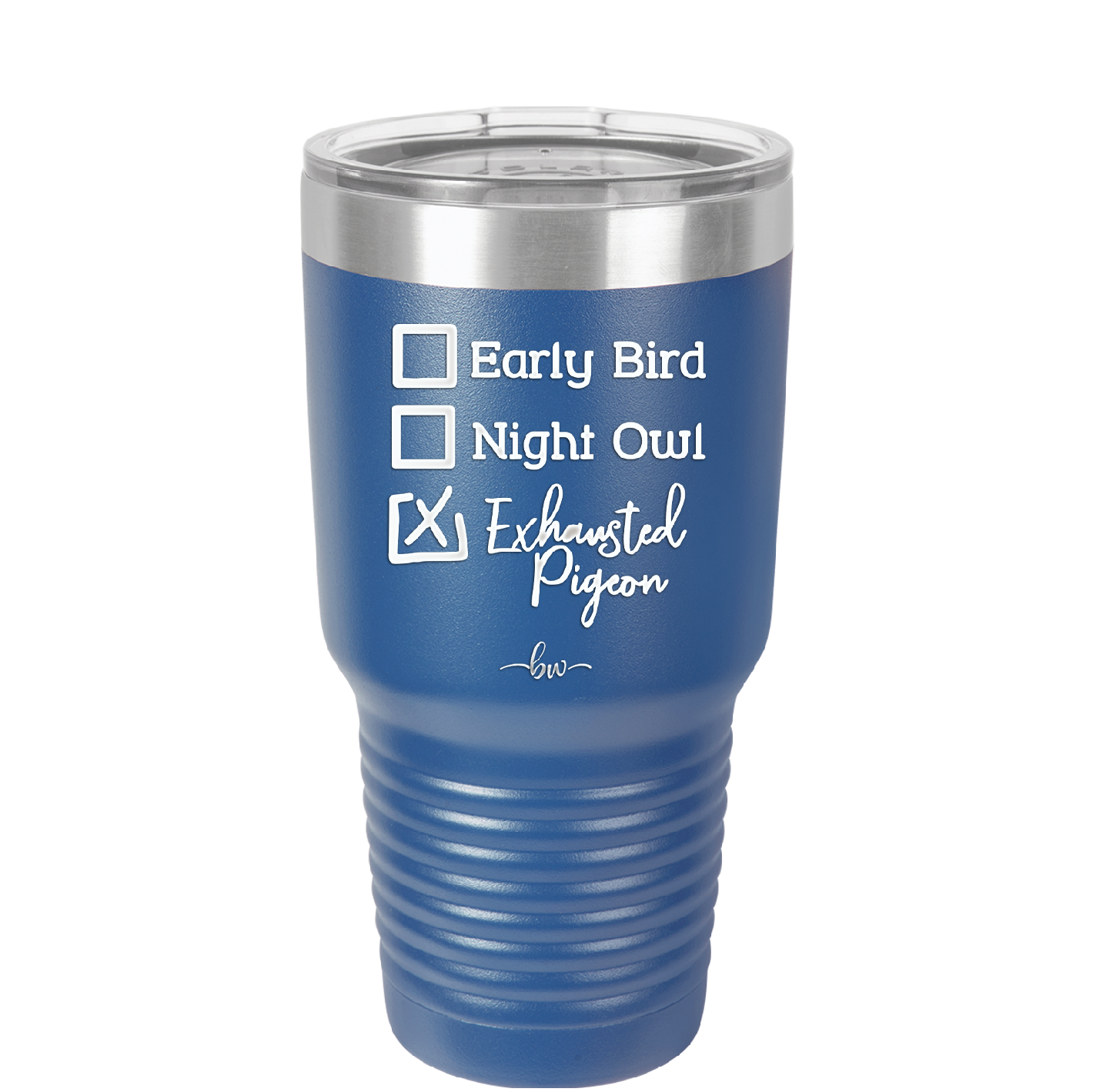 Exhausted Pigeon - Laser Engraved Stainless Steel Drinkware - 2287 -