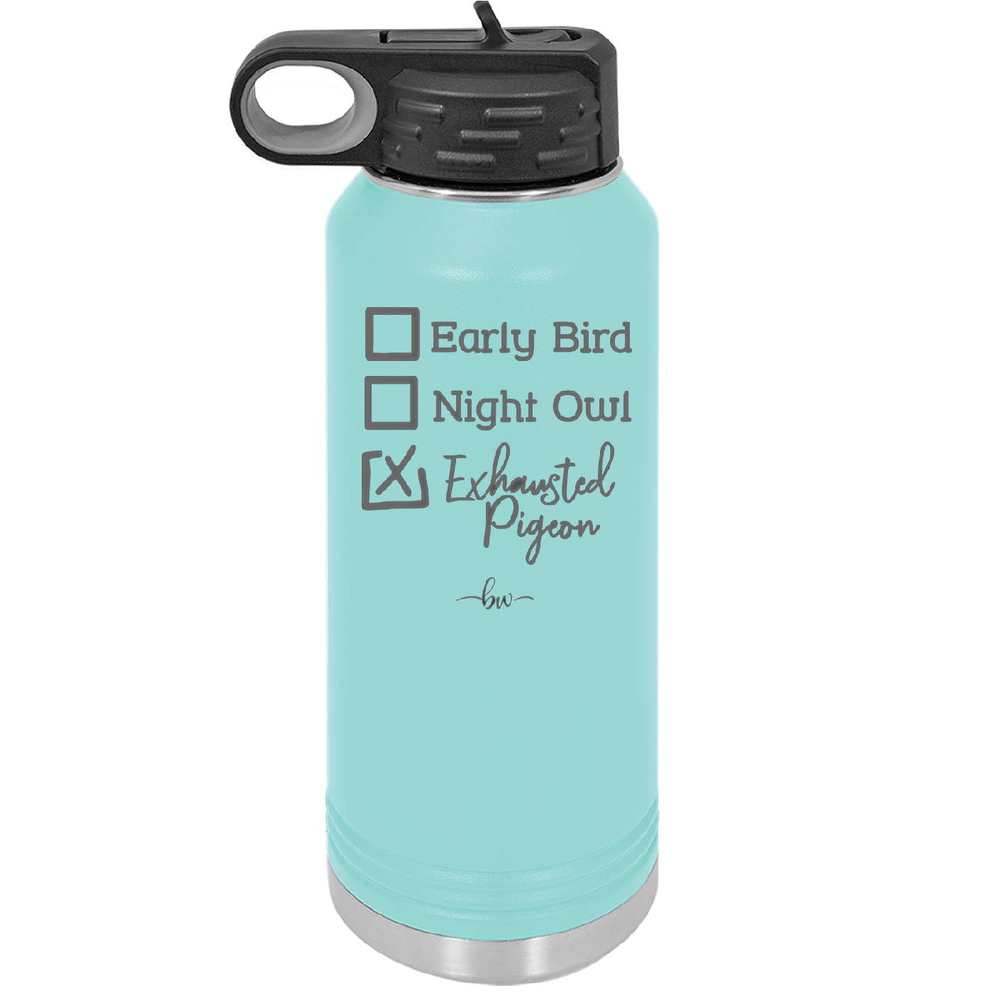 Exhausted Pigeon - Laser Engraved Stainless Steel Drinkware - 2287 -