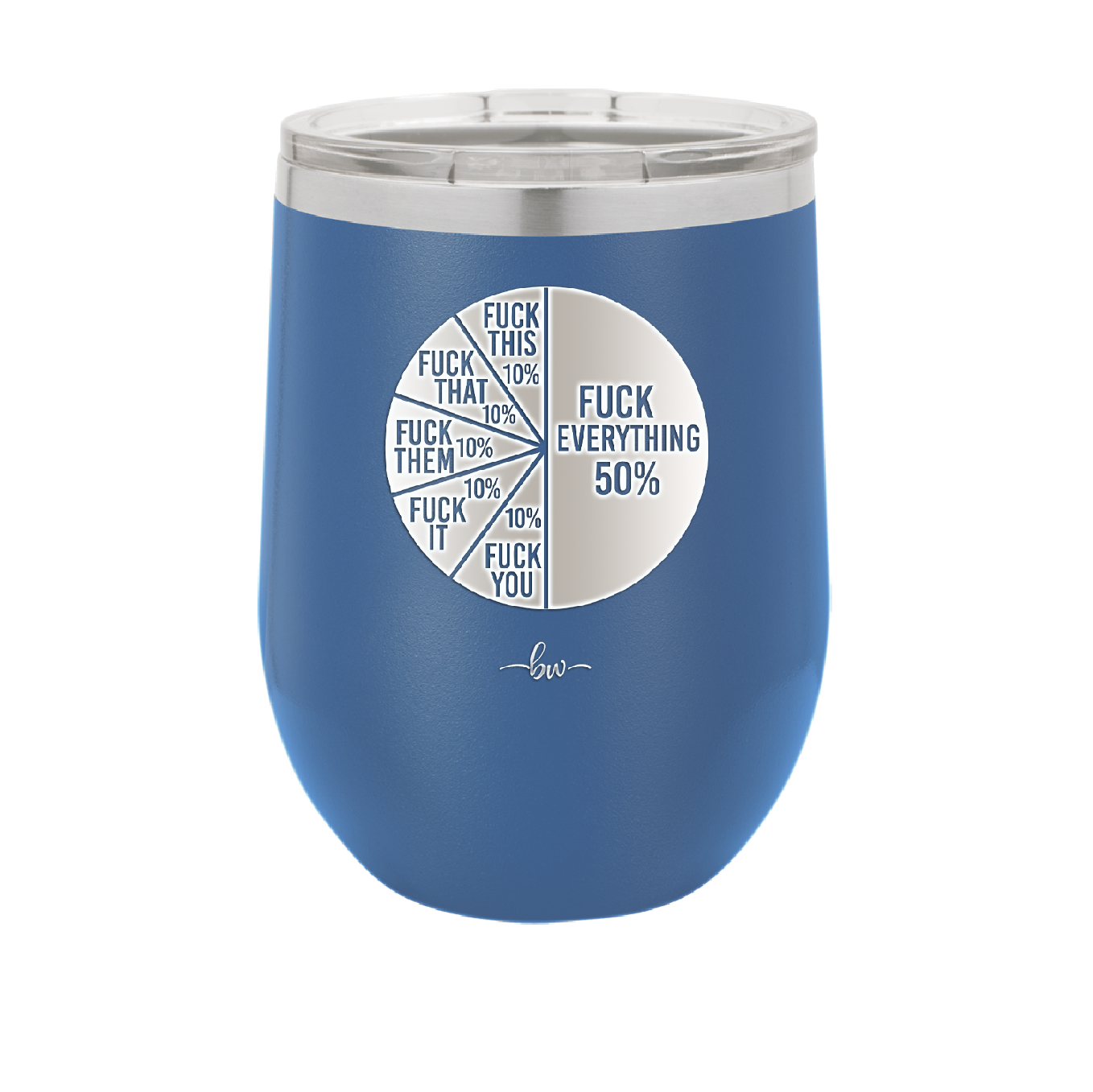 Fuck This That Them It You Everything Pie Chart - Laser Engraved Stainless Steel Drinkware - 2293 -
