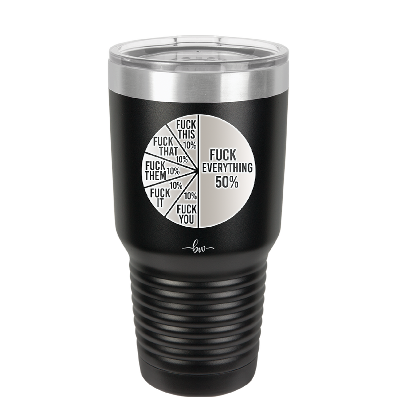 Fuck This That Them It You Everything Pie Chart - Laser Engraved Stainless Steel Drinkware - 2293 -