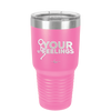 Fuck Your Feelings with Stick Figure - Laser Engraved Stainless Steel Drinkware - 2295 -