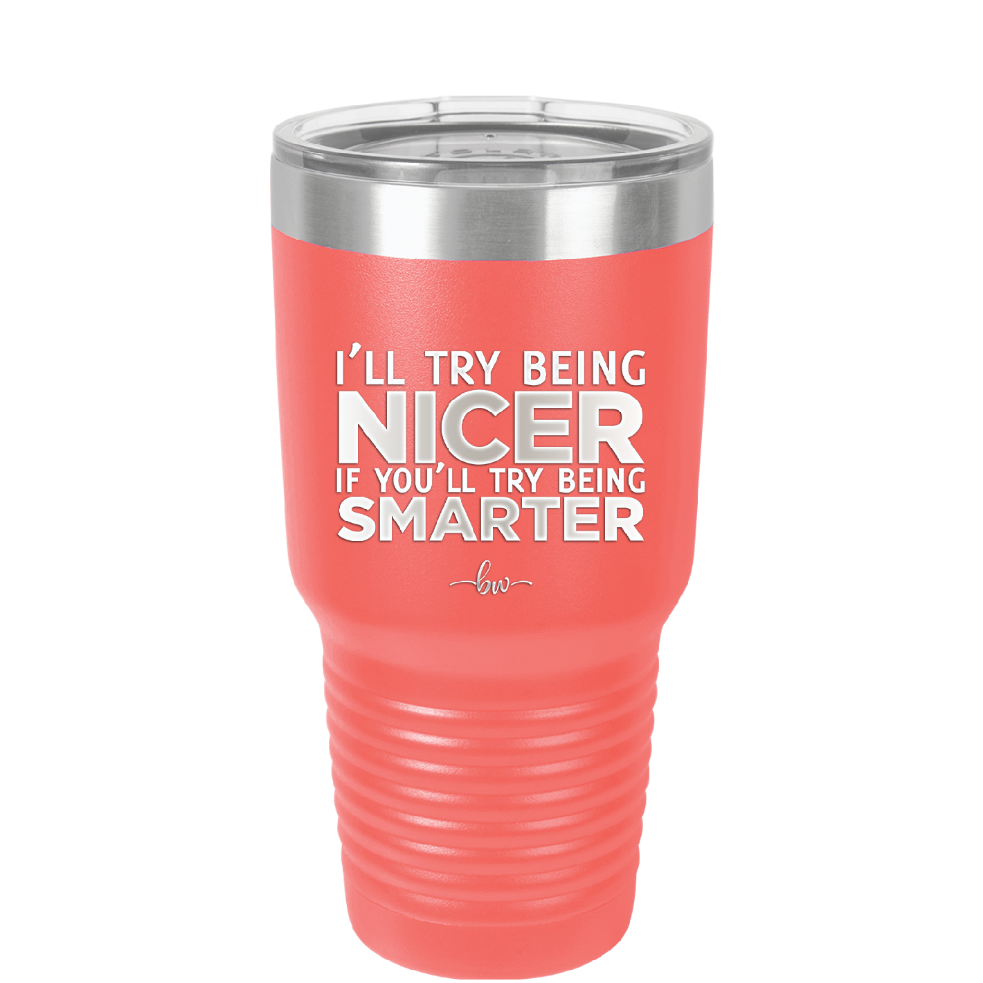 I'll Try Being Nicer if You'll Try Being Smarter - Laser Engraved Stainless Steel Drinkware - 2310 -