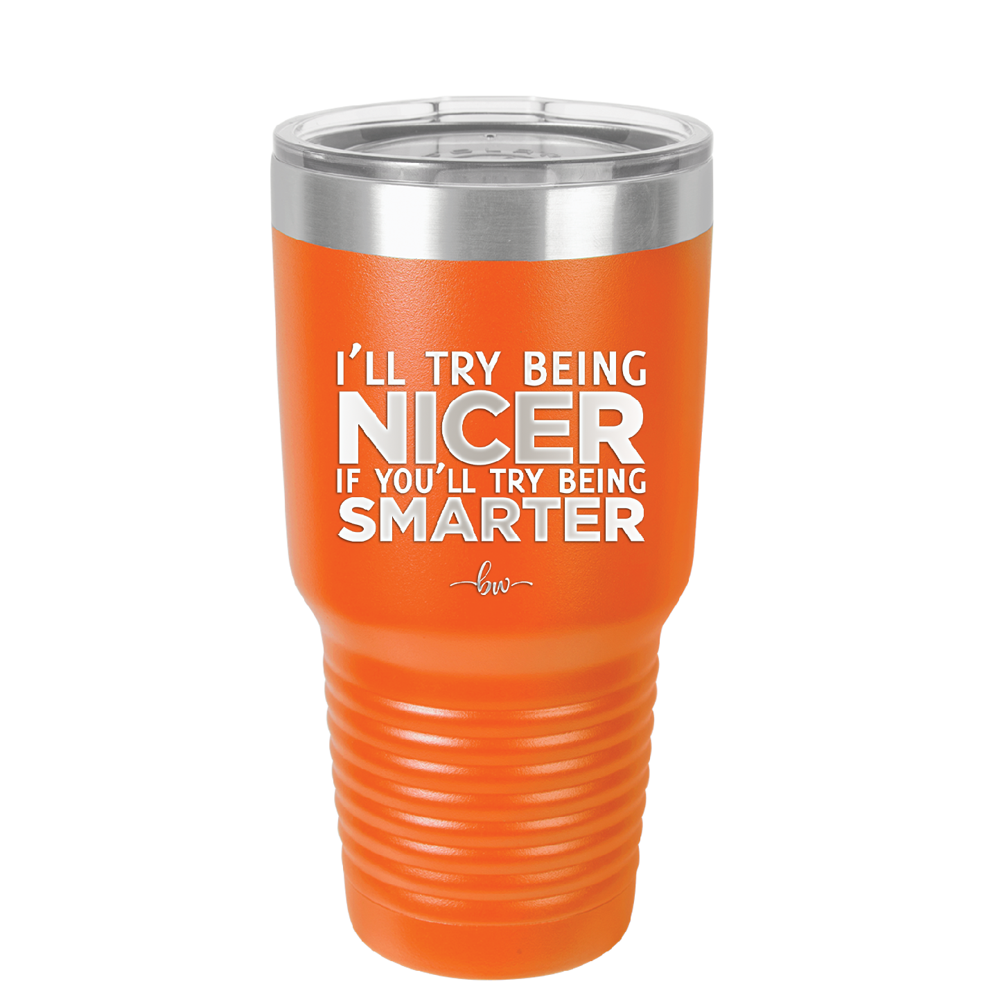 I'll Try Being Nicer if You'll Try Being Smarter - Laser Engraved Stainless Steel Drinkware - 2310 -