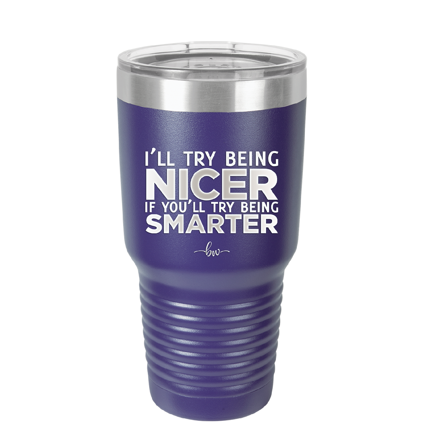 I'll Try Being Nicer if You'll Try Being Smarter - Laser Engraved Stainless Steel Drinkware - 2310 -