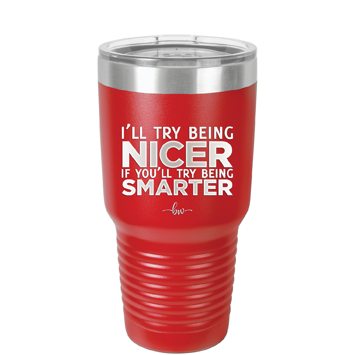 I'll Try Being Nicer if You'll Try Being Smarter - Laser Engraved Stainless Steel Drinkware - 2310 -