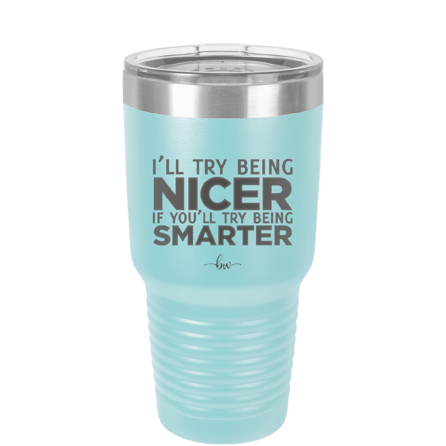 I'll Try Being Nicer if You'll Try Being Smarter - Laser Engraved Stainless Steel Drinkware - 2310 -