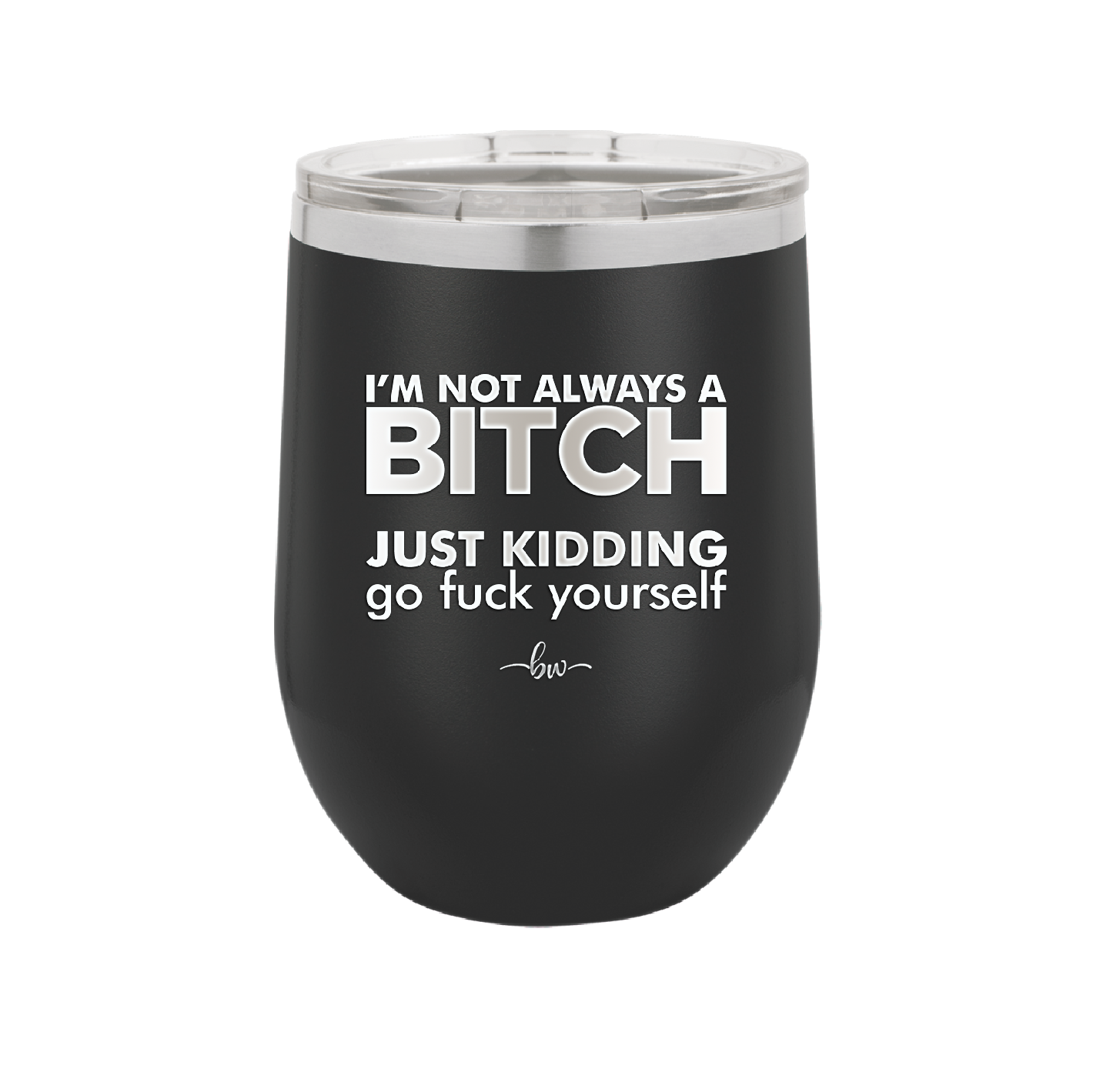 I'm Not Always a Bitch Just Kidding Go Fuck Yourself - Laser Engraved Stainless Steel Drinkware - 2312 -