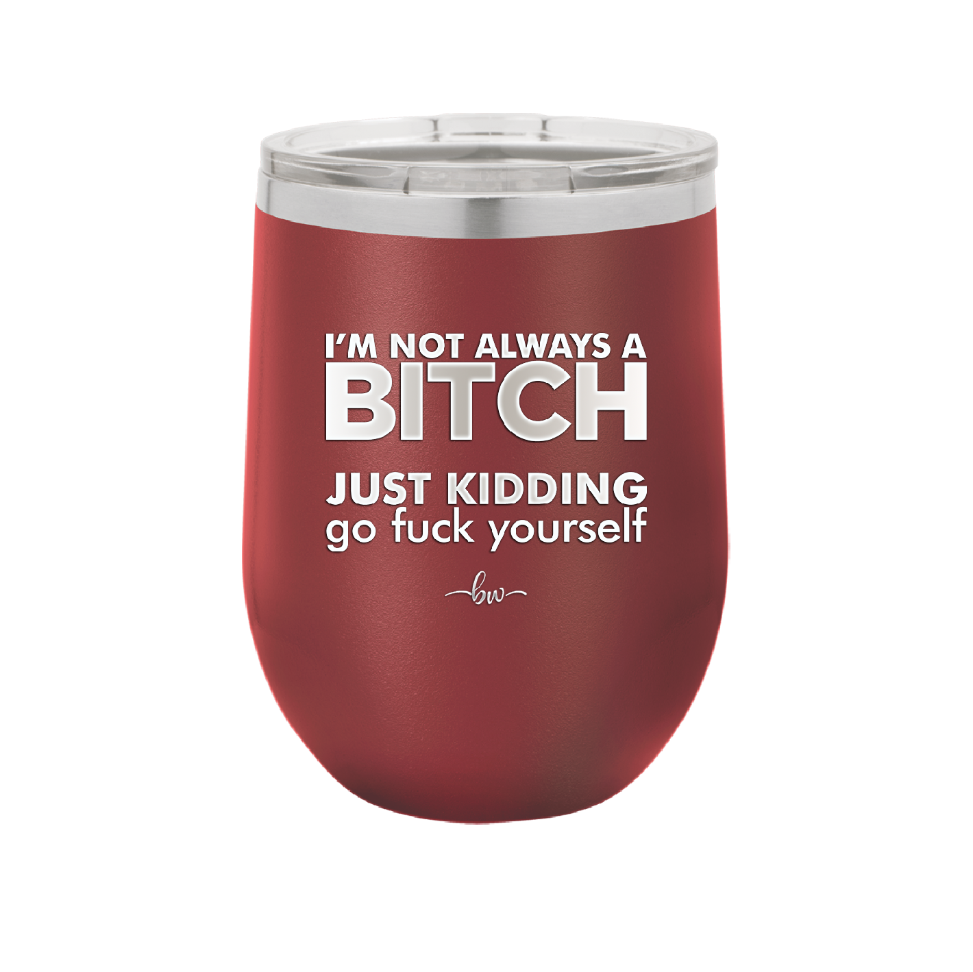 I'm Not Always a Bitch Just Kidding Go Fuck Yourself - Laser Engraved Stainless Steel Drinkware - 2312 -