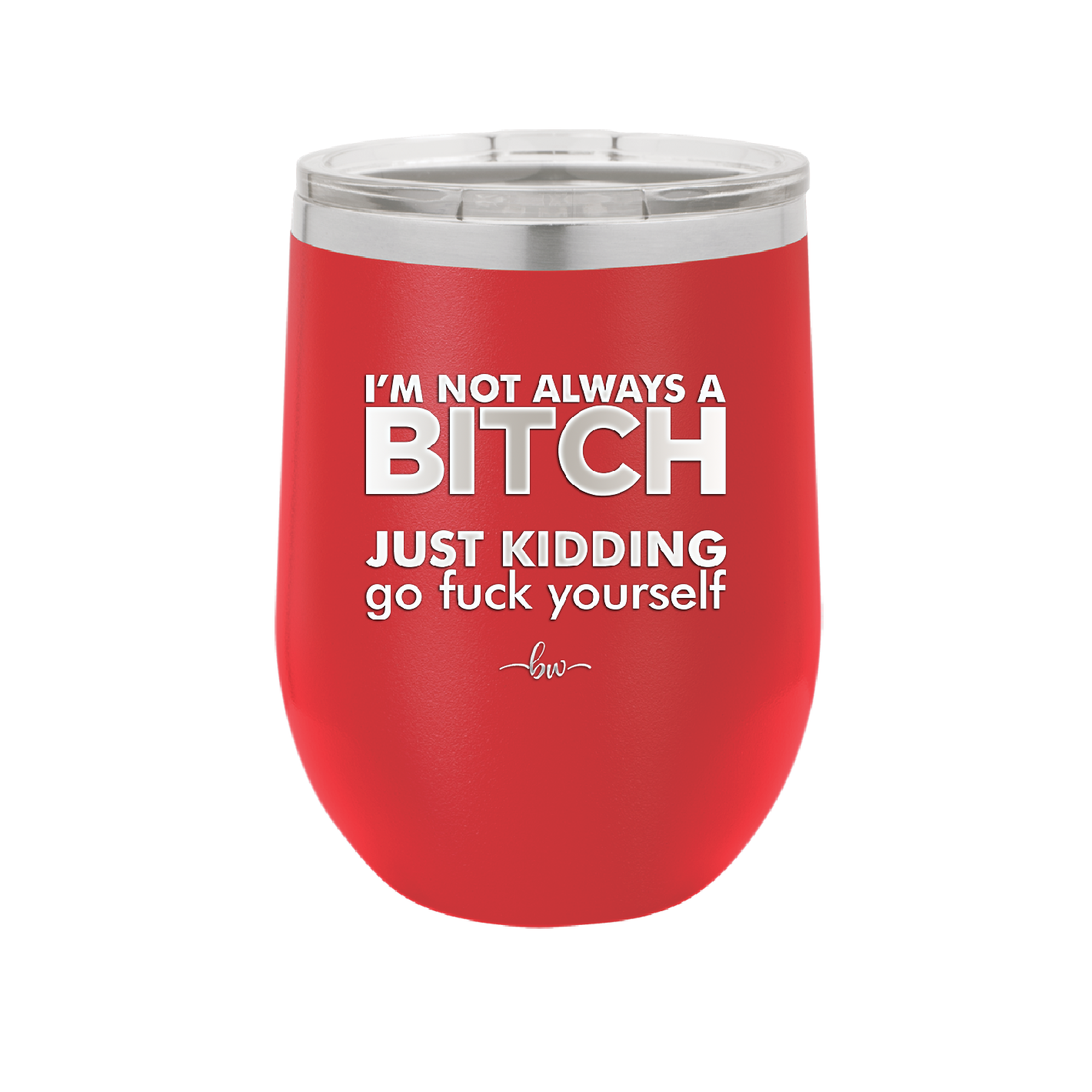 I'm Not Always a Bitch Just Kidding Go Fuck Yourself - Laser Engraved Stainless Steel Drinkware - 2312 -