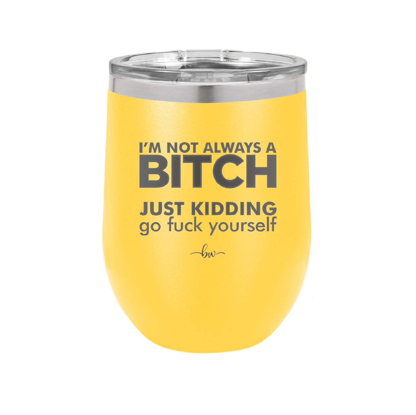 I'm Not Always a Bitch Just Kidding Go Fuck Yourself - Laser Engraved Stainless Steel Drinkware - 2312 -