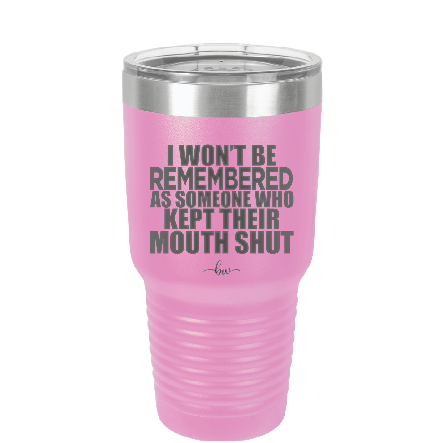 I Won't Be Remembered as Someone Who Kept Their Mouth Shut - Laser Engraved Stainless Steel Drinkware - 2319 -