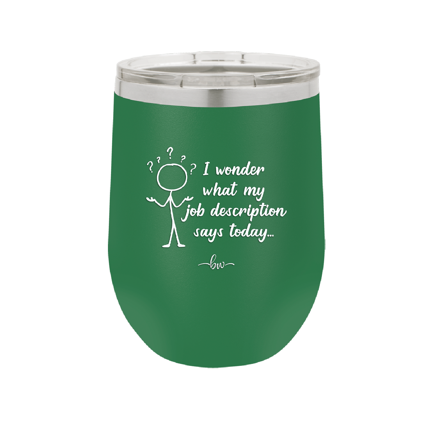 I Wonder What My Job Description Says Today - Laser Engraved Stainless Steel Drinkware - 2345 -