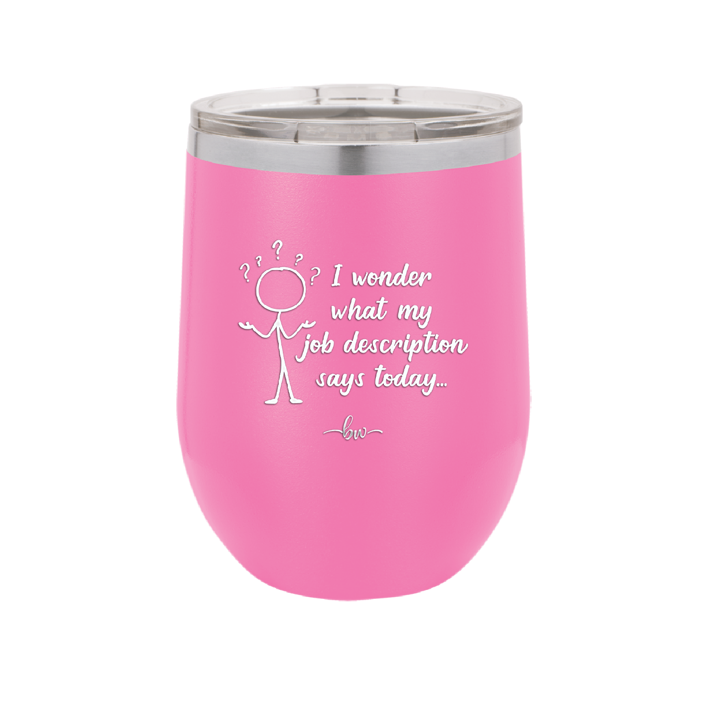 I Wonder What My Job Description Says Today - Laser Engraved Stainless Steel Drinkware - 2345 -