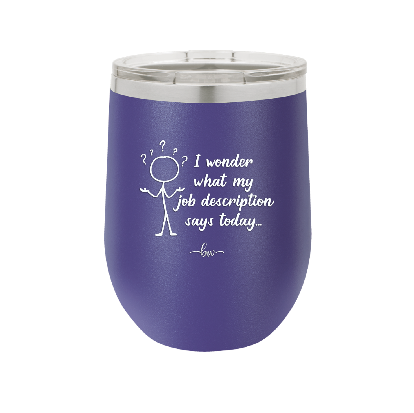 I Wonder What My Job Description Says Today - Laser Engraved Stainless Steel Drinkware - 2345 -