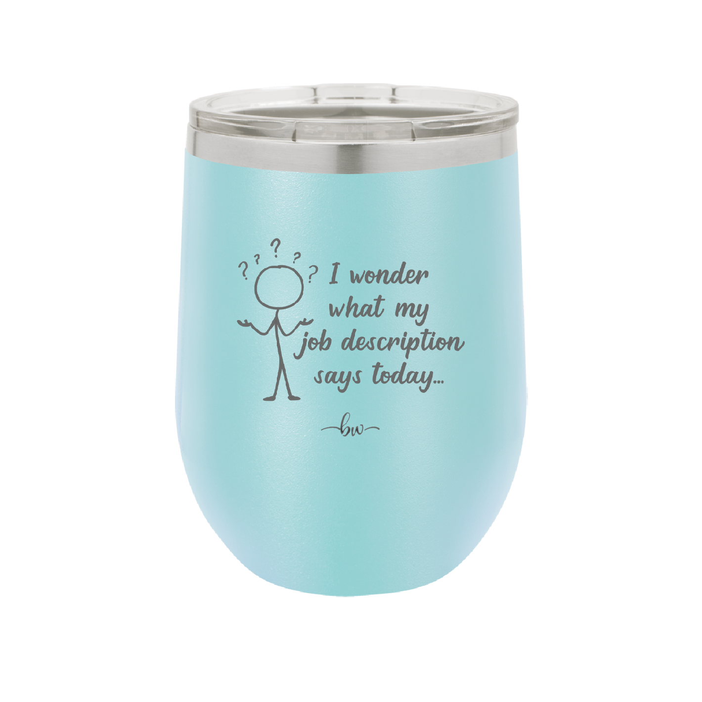 I Wonder What My Job Description Says Today - Laser Engraved Stainless Steel Drinkware - 2345 -