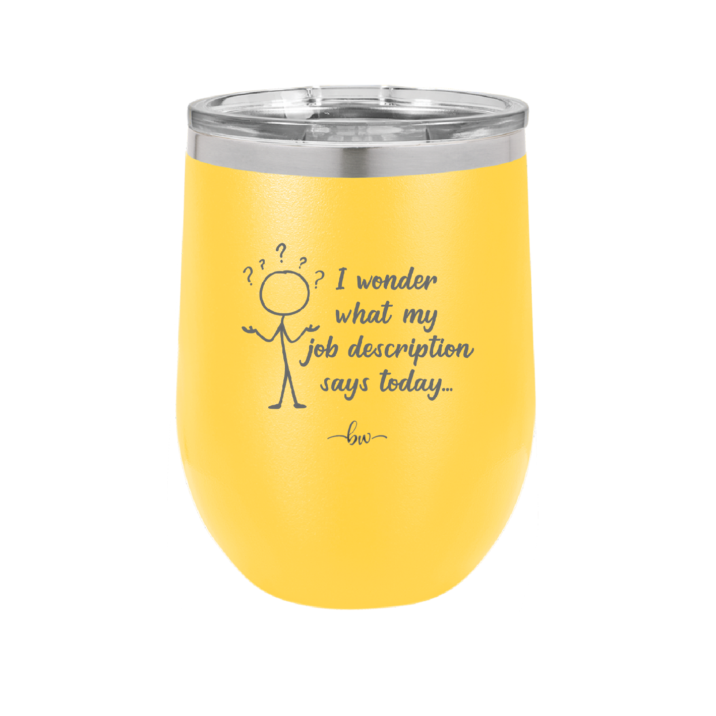 I Wonder What My Job Description Says Today - Laser Engraved Stainless Steel Drinkware - 2345 -