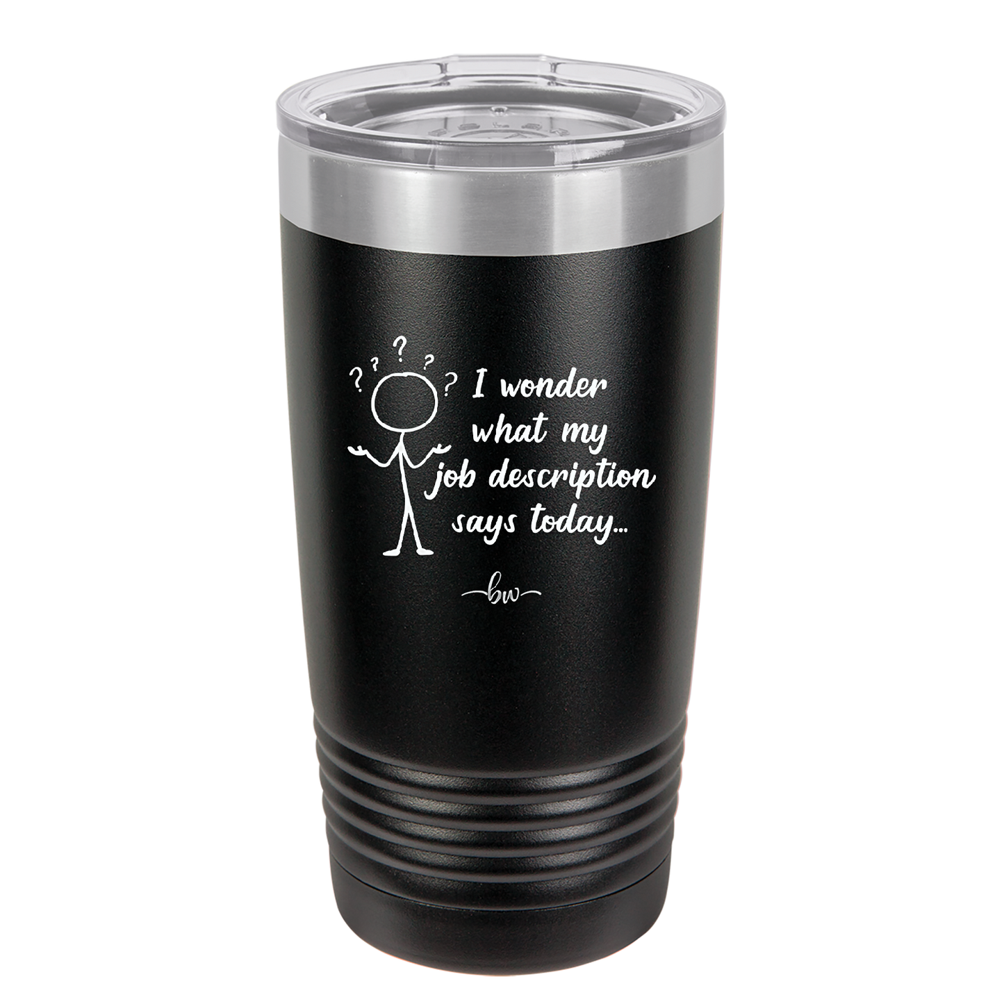 I Wonder What My Job Description Says Today - Laser Engraved Stainless Steel Drinkware - 2345 -