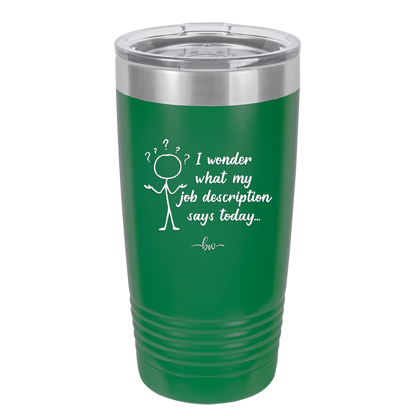 I Wonder What My Job Description Says Today - Laser Engraved Stainless Steel Drinkware - 2345 -