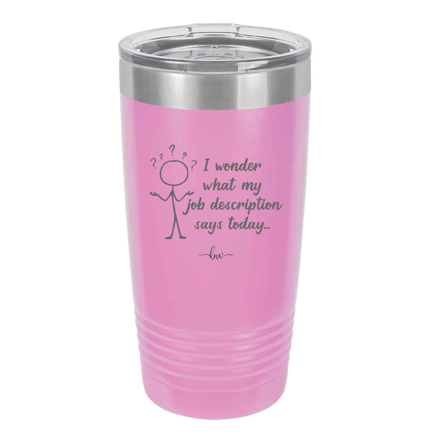 I Wonder What My Job Description Says Today - Laser Engraved Stainless Steel Drinkware - 2345 -