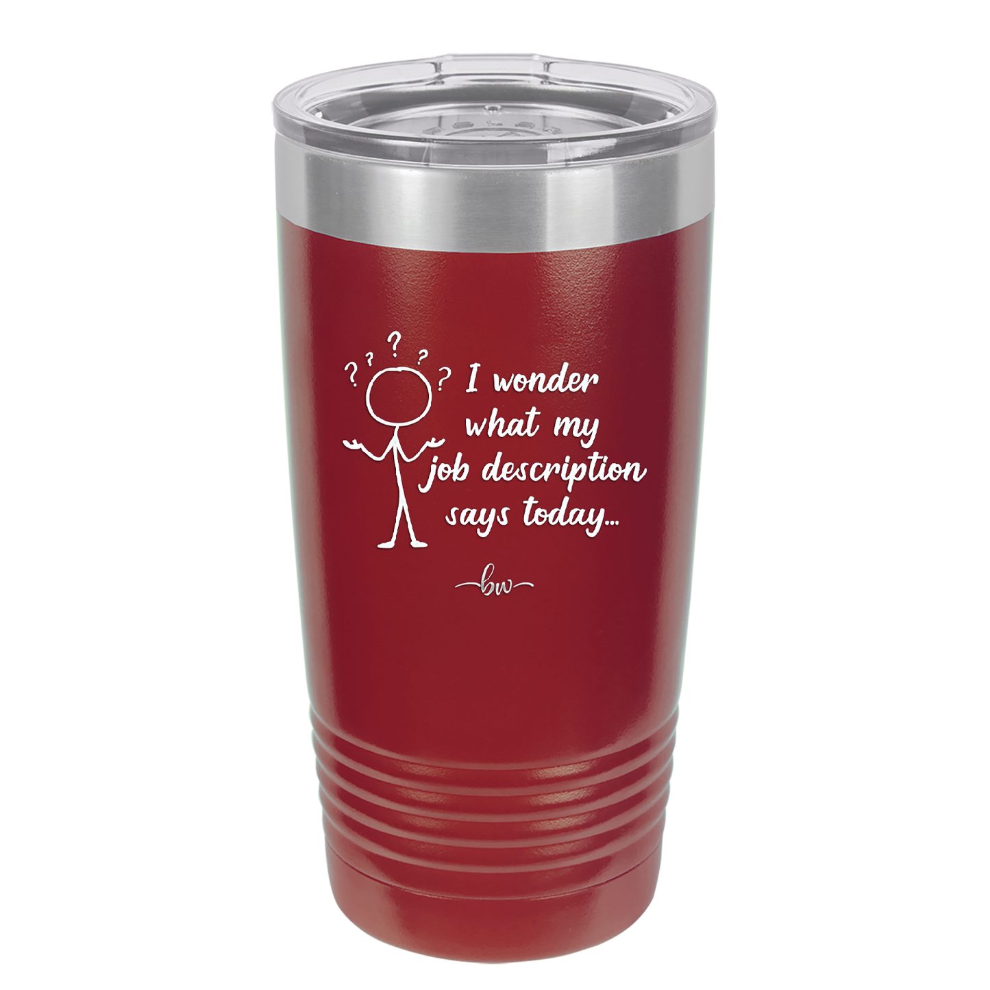 I Wonder What My Job Description Says Today - Laser Engraved Stainless Steel Drinkware - 2345 -