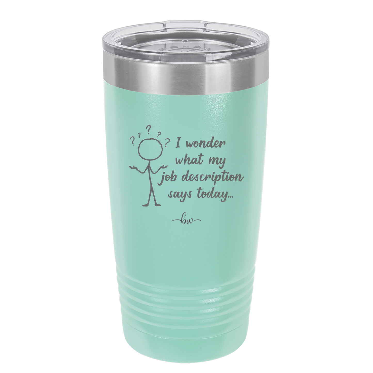 I Wonder What My Job Description Says Today - Laser Engraved Stainless Steel Drinkware - 2345 -