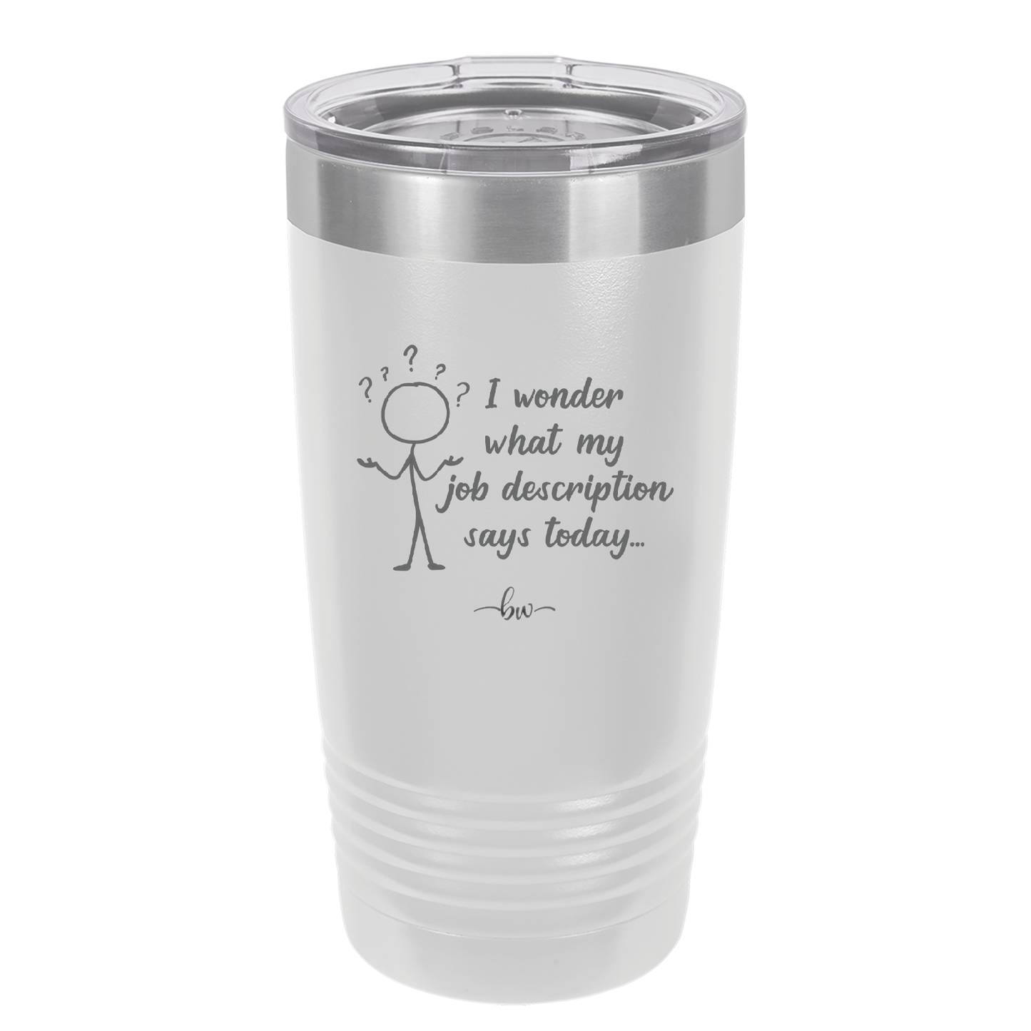 I Wonder What My Job Description Says Today - Laser Engraved Stainless Steel Drinkware - 2345 -