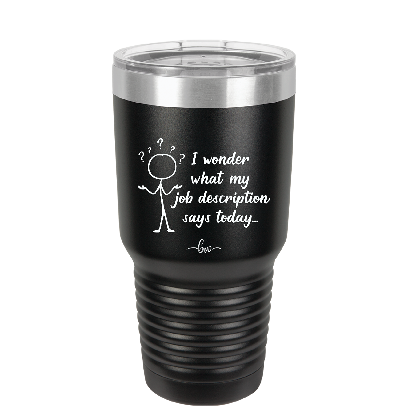 I Wonder What My Job Description Says Today - Laser Engraved Stainless Steel Drinkware - 2345 -