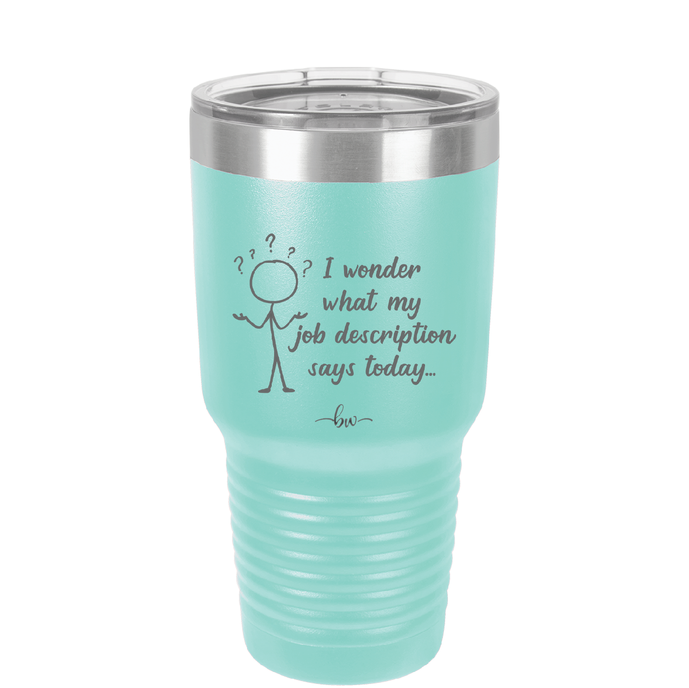 I Wonder What My Job Description Says Today - Laser Engraved Stainless Steel Drinkware - 2345 -