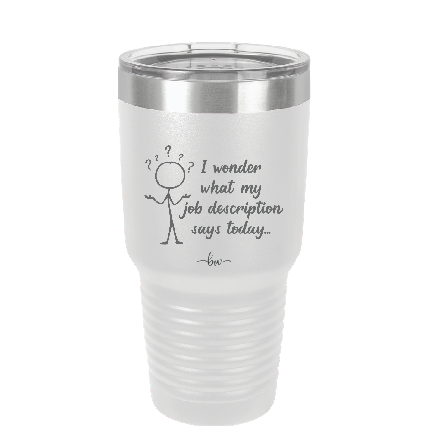 I Wonder What My Job Description Says Today - Laser Engraved Stainless Steel Drinkware - 2345 -