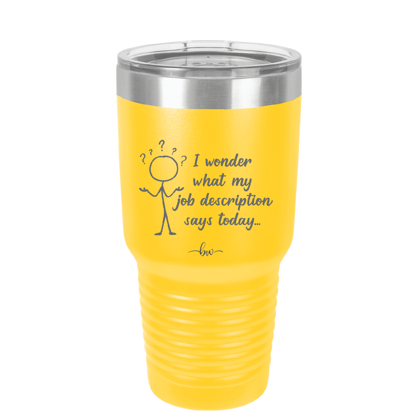 I Wonder What My Job Description Says Today - Laser Engraved Stainless Steel Drinkware - 2345 -