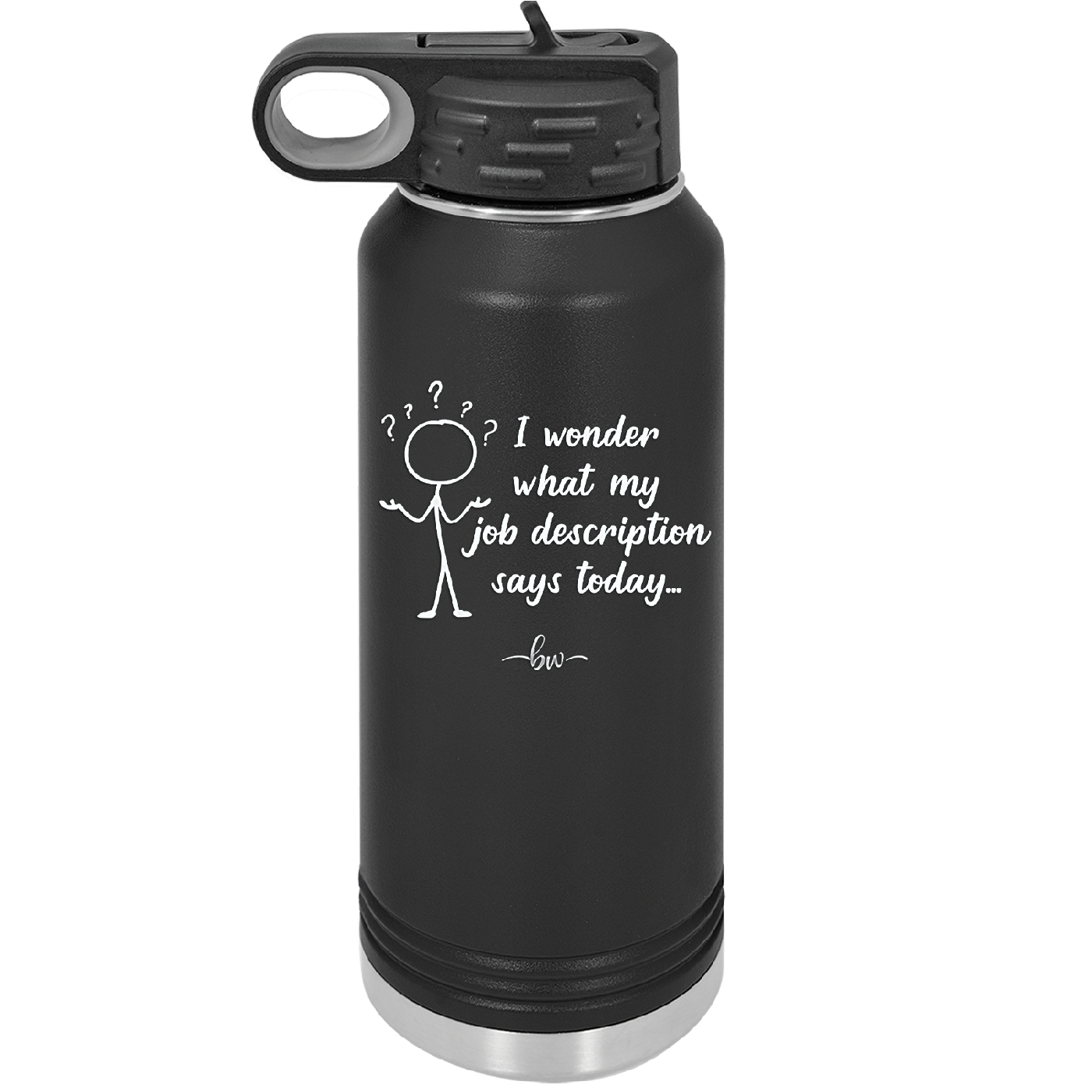 I Wonder What My Job Description Says Today - Laser Engraved Stainless Steel Drinkware - 2345 -