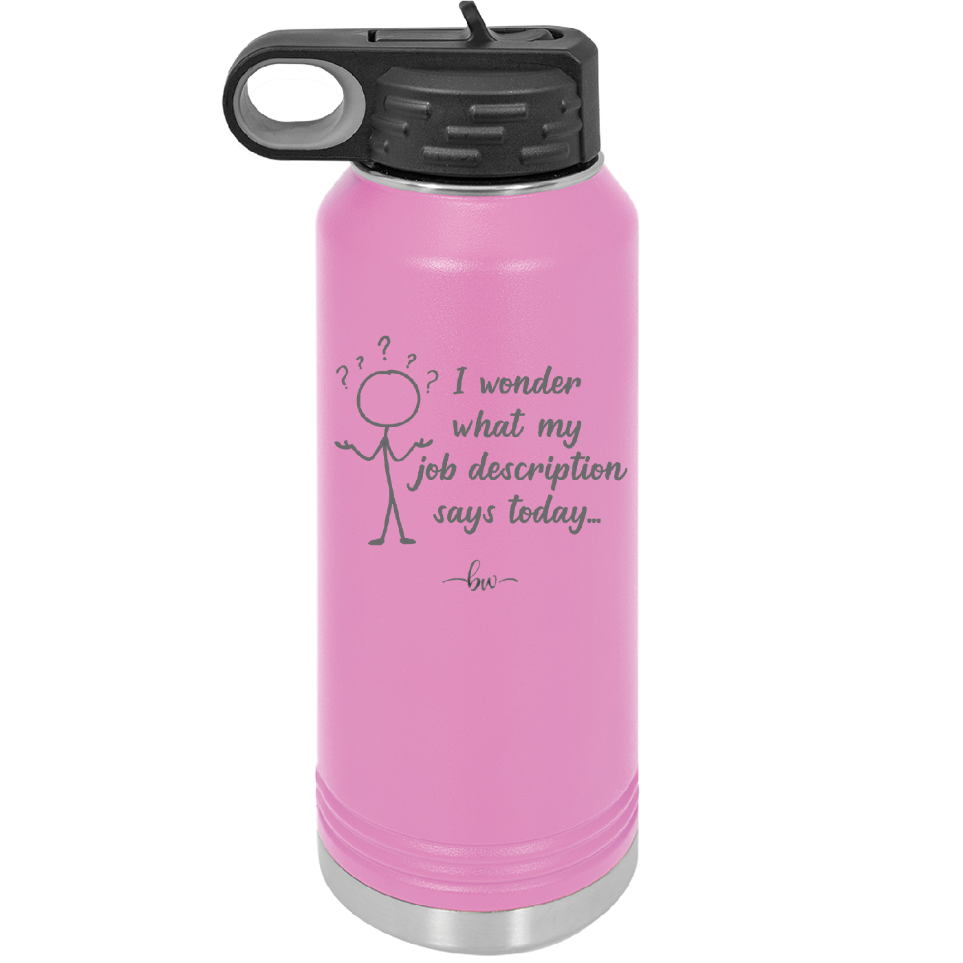 I Wonder What My Job Description Says Today - Laser Engraved Stainless Steel Drinkware - 2345 -