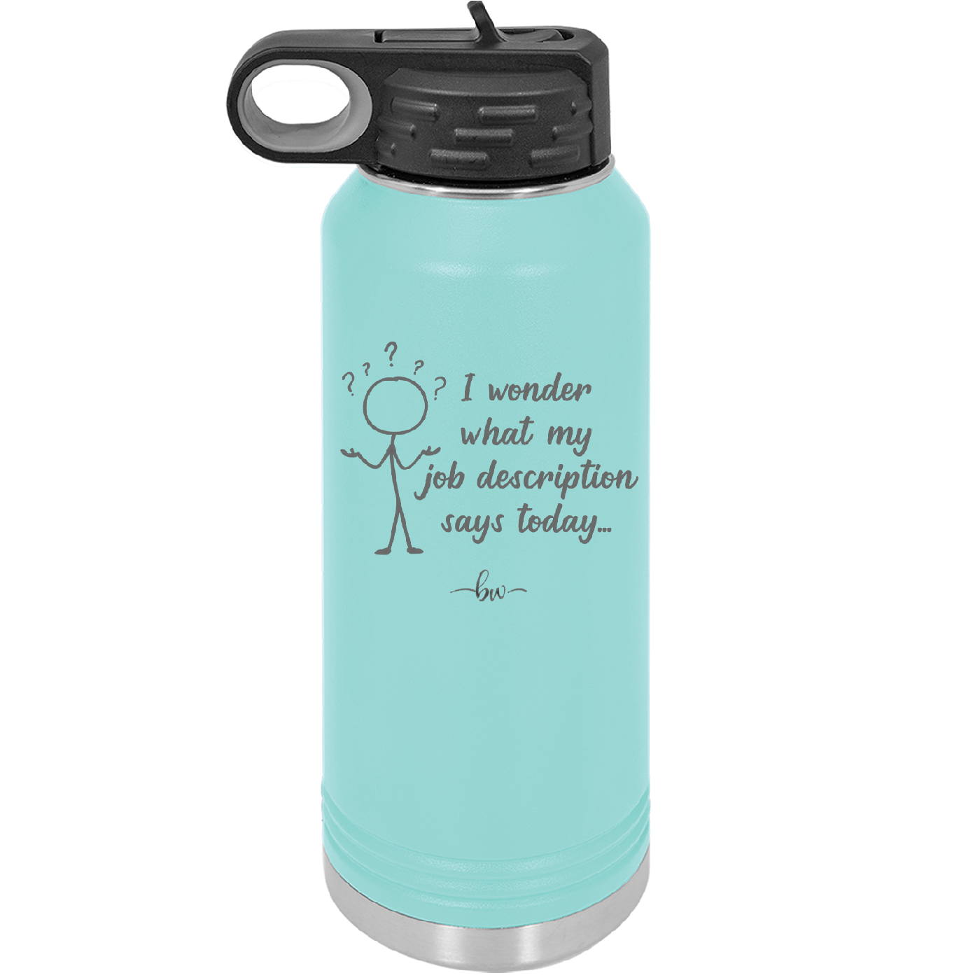 I Wonder What My Job Description Says Today - Laser Engraved Stainless Steel Drinkware - 2345 -