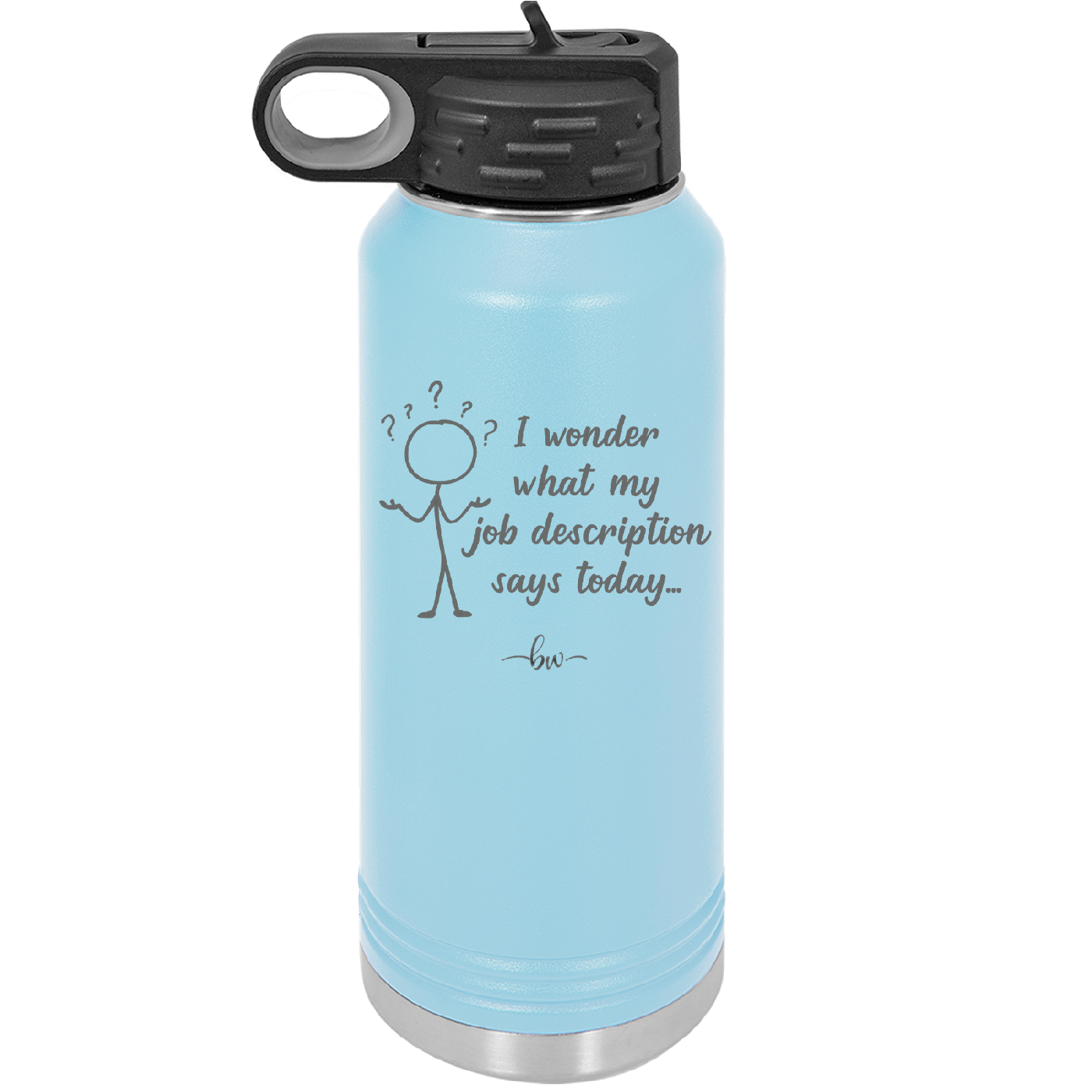 I Wonder What My Job Description Says Today - Laser Engraved Stainless Steel Drinkware - 2345 -