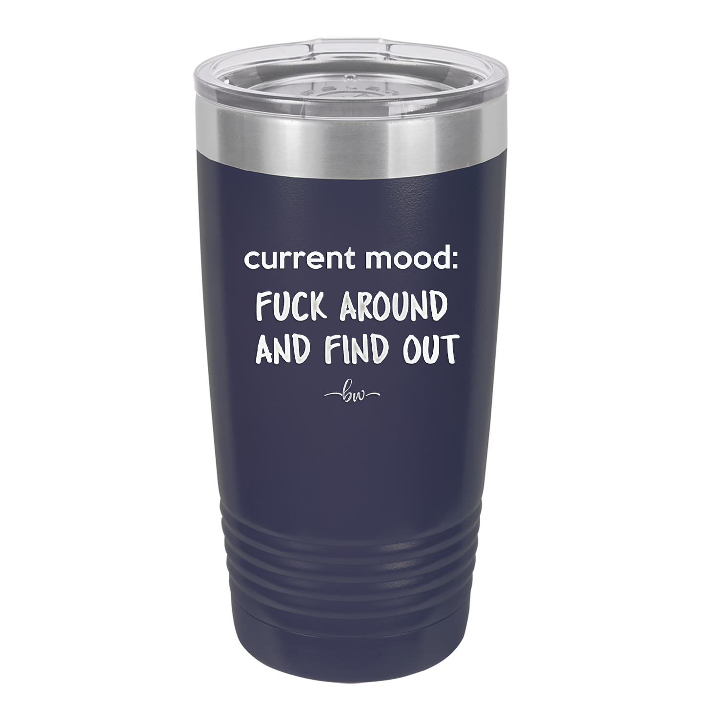 Current Mood: Fuck Around and Find Out - Laser Engraved Stainless Steel Drinkware - 2382 -