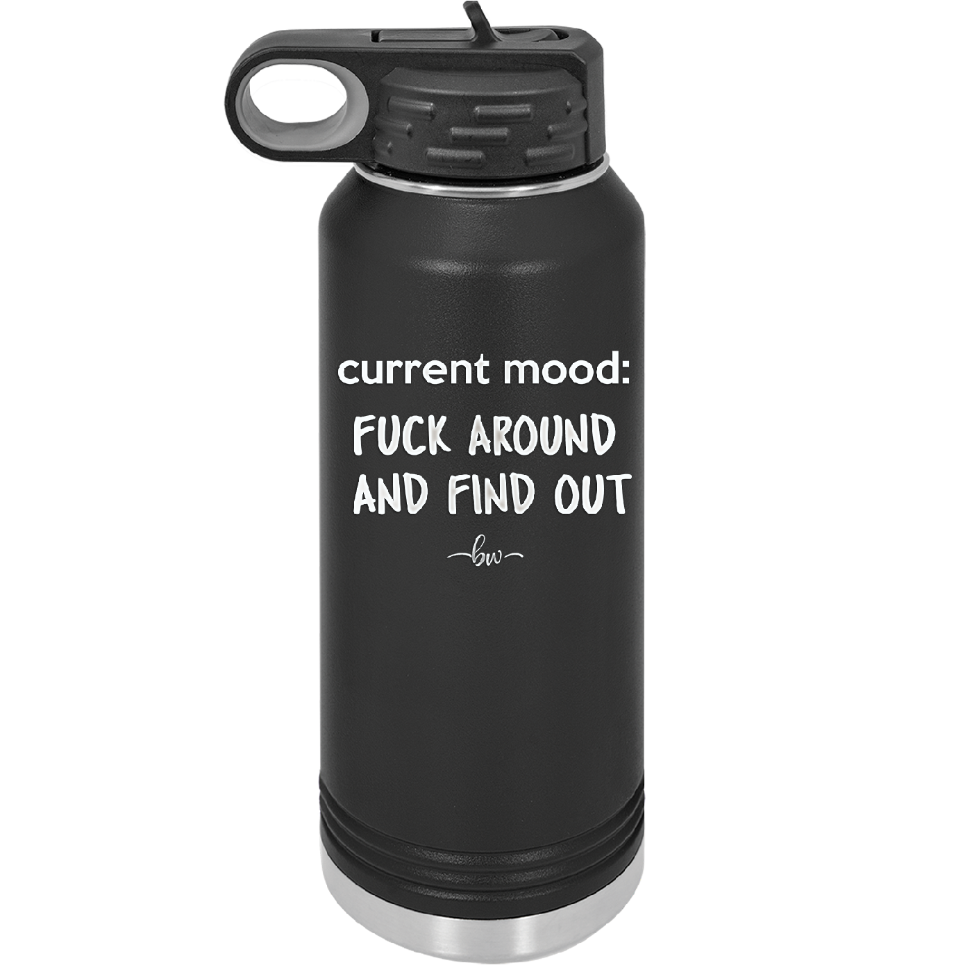 Current Mood: Fuck Around and Find Out - Laser Engraved Stainless Steel Drinkware - 2382 -