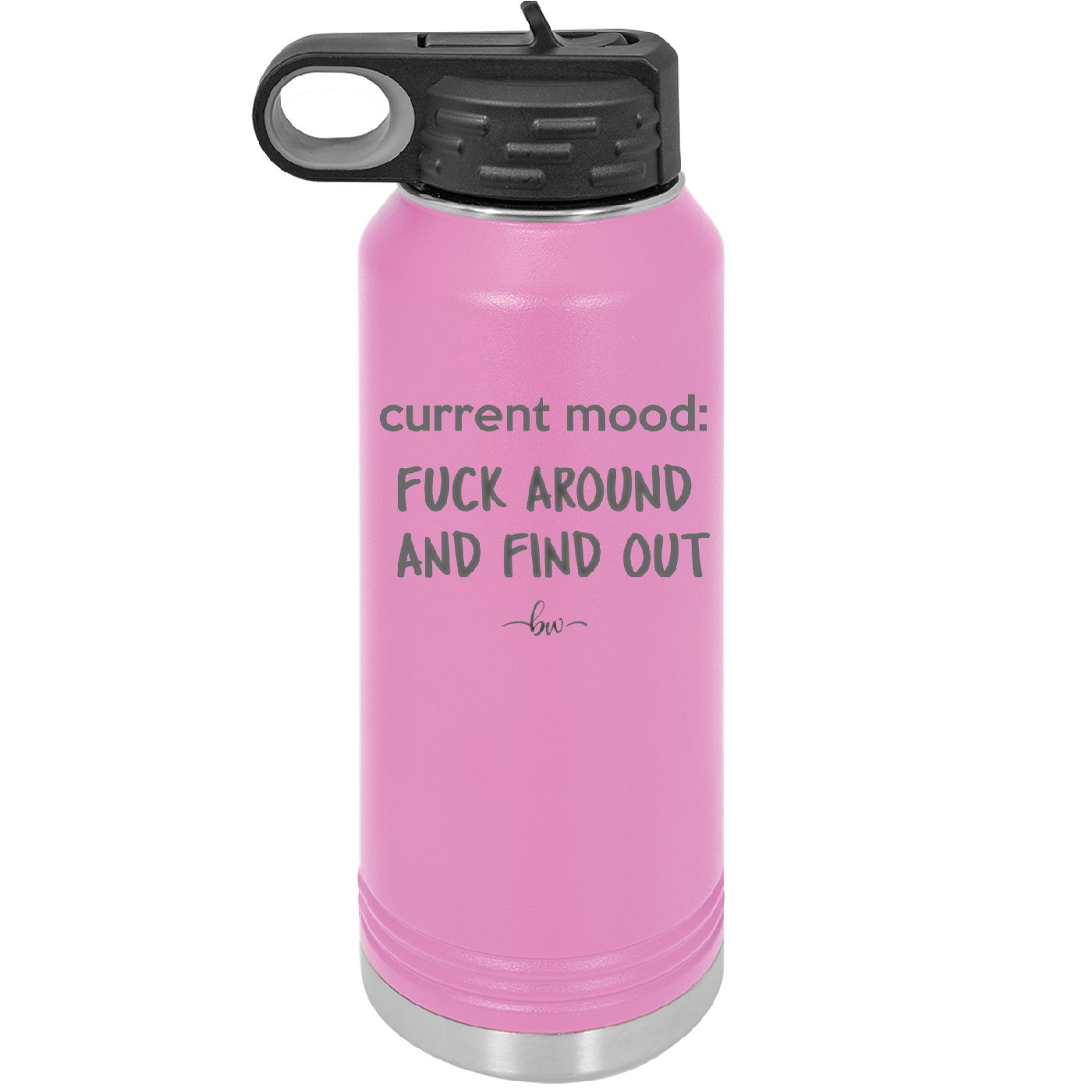 Current Mood: Fuck Around and Find Out - Laser Engraved Stainless Steel Drinkware - 2382 -