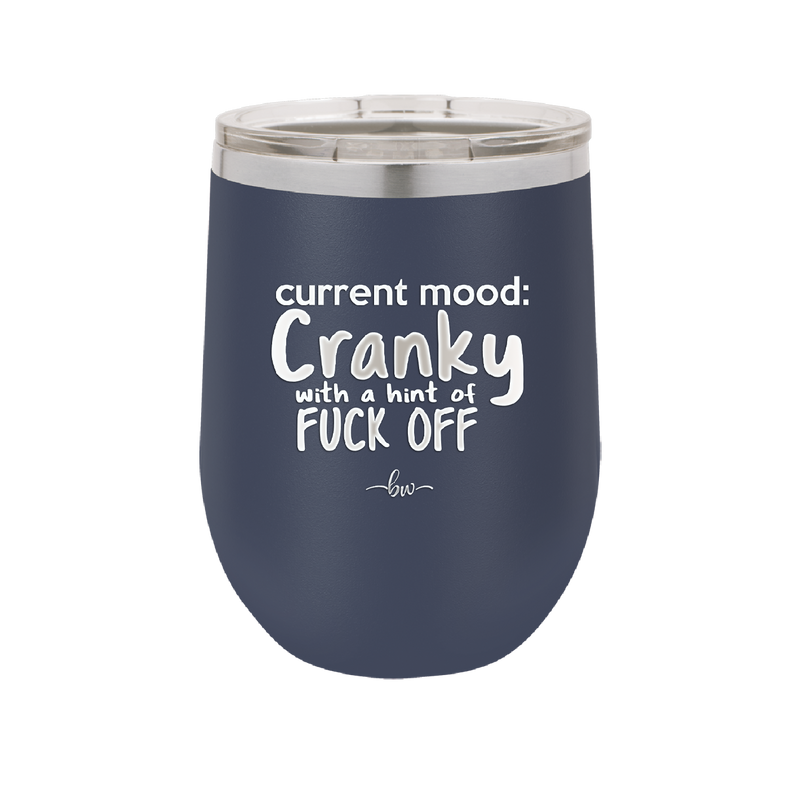 Current Mood: Cranky with a Hint of Fuck Off - Laser Engraved Stainless Steel Drinkware - 2383 -