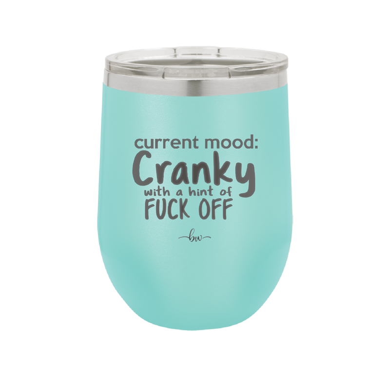 Current Mood: Cranky with a Hint of Fuck Off - Laser Engraved Stainless Steel Drinkware - 2383 -