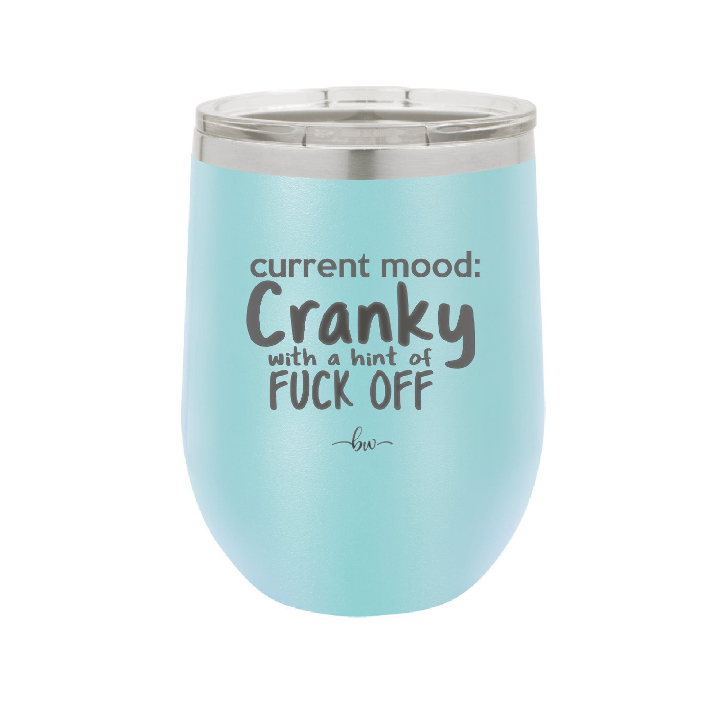 Current Mood: Cranky with a Hint of Fuck Off - Laser Engraved Stainless Steel Drinkware - 2383 -