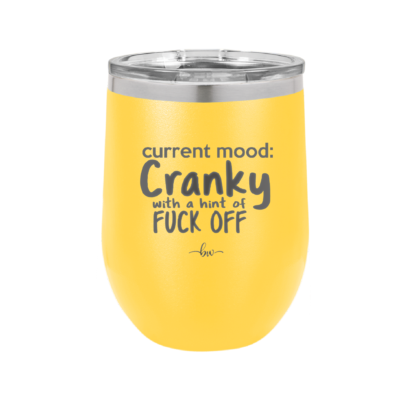 Current Mood: Cranky with a Hint of Fuck Off - Laser Engraved Stainless Steel Drinkware - 2383 -
