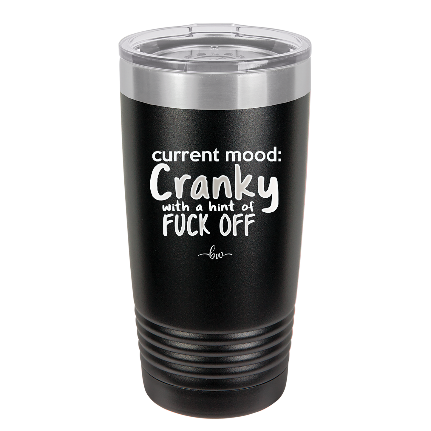 Current Mood: Cranky with a Hint of Fuck Off - Laser Engraved Stainless Steel Drinkware - 2383 -